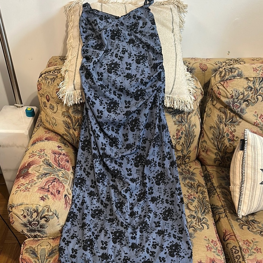 Cider Black Spaghetti Strap Maxi Sundress
